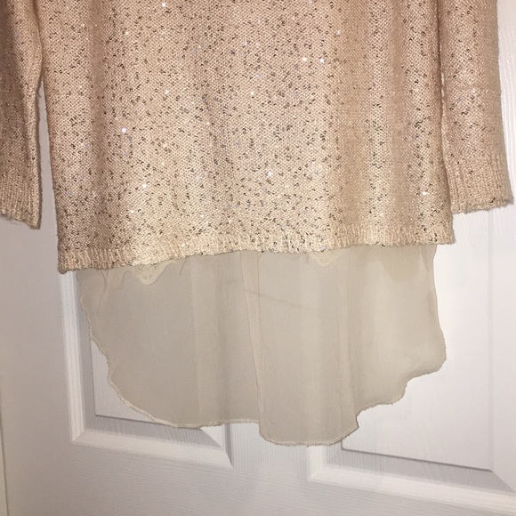Tan sparkly sweater - Picture 3 of 3